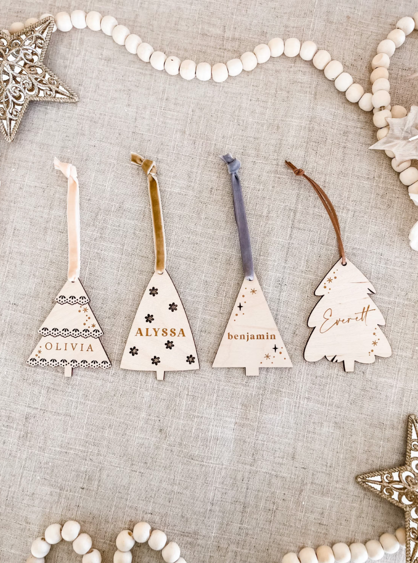 Christmas | Tree Shaped Stocking & Gift Tags