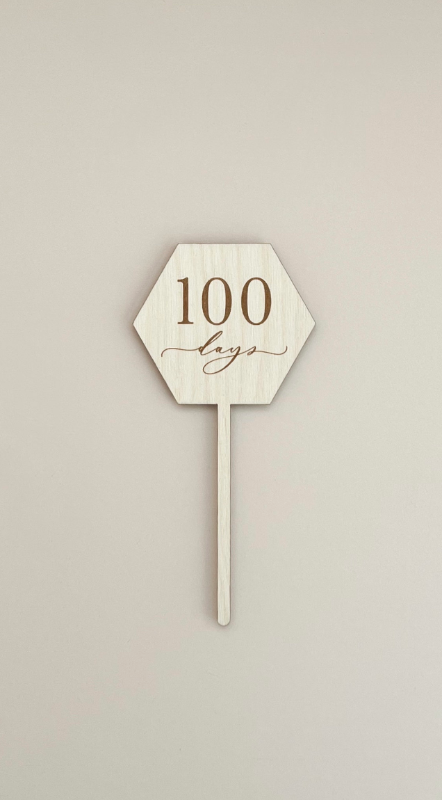 Korean 100 Days & Dohl | Hexagon Cake Topper