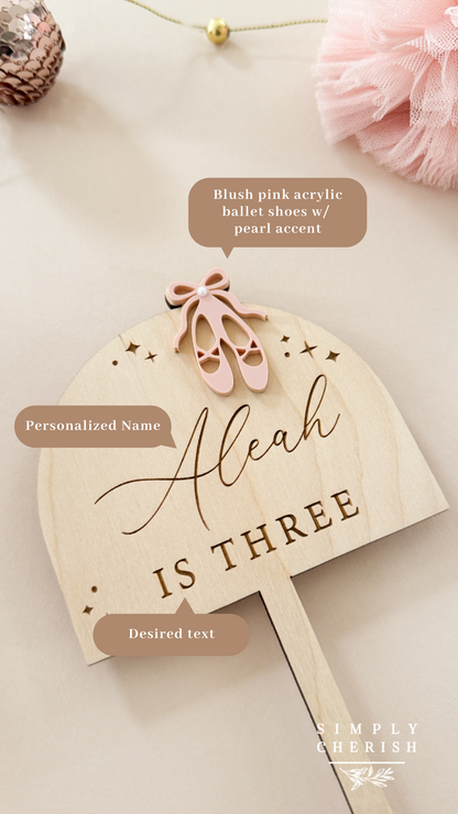 Ballerina Shoes Cake Topper