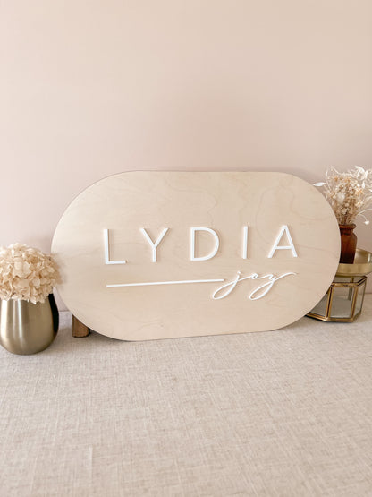 Personalized Minimal Oblong Banner