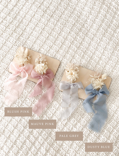 Baby Announcement With Birth Stats | Mini Dried Floral Bouquet