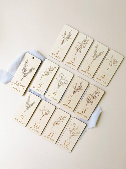 Monthly Milestone Markers | Wildflower