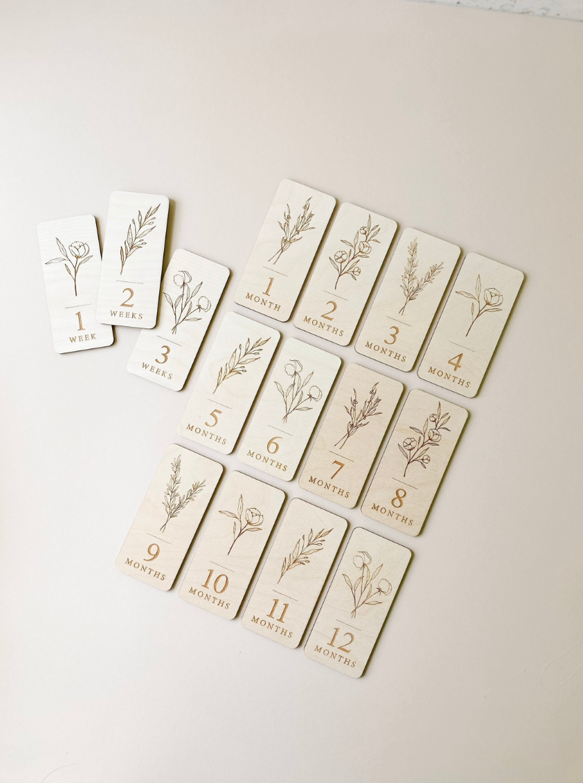 Monthly Milestone Markers | Wildflower