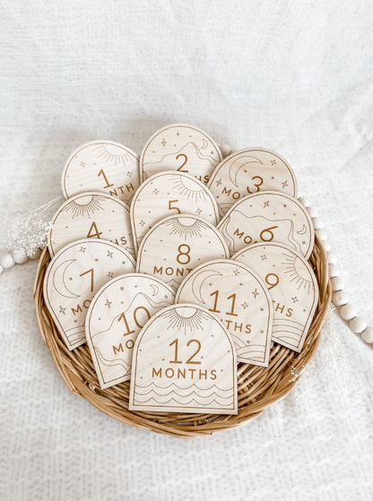 Monthly Milestone Markers | Boho Arch