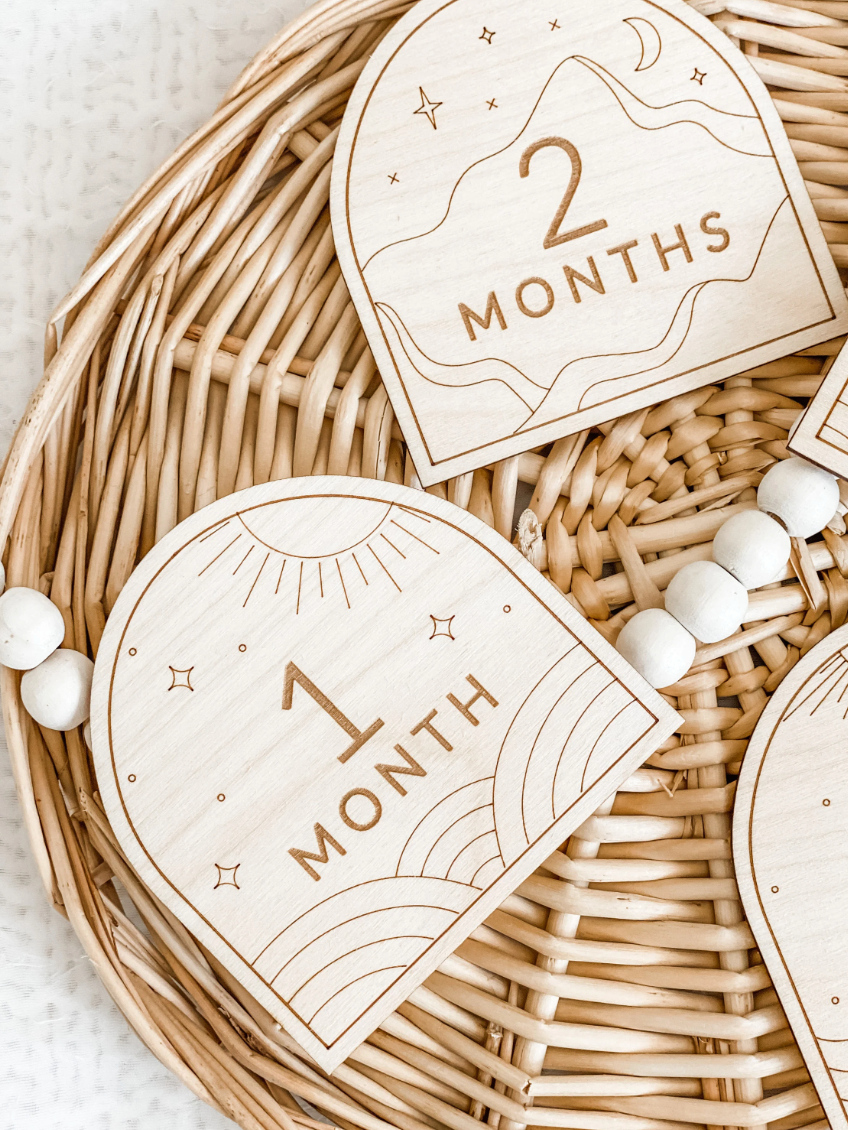 Monthly Milestone Markers | Boho Arch