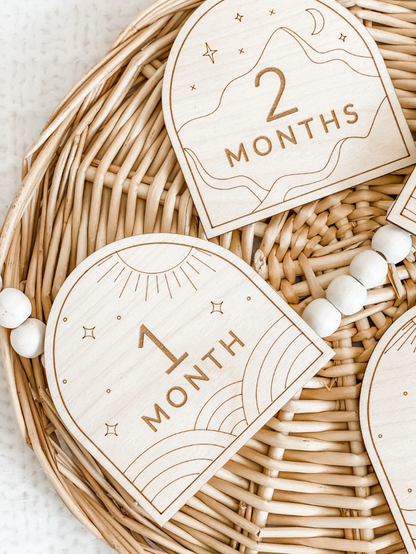 Monthly Milestone Markers | Boho Arch