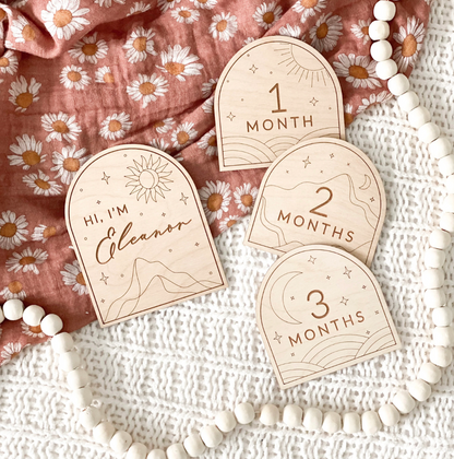 Monthly Milestone Markers | Boho Arch