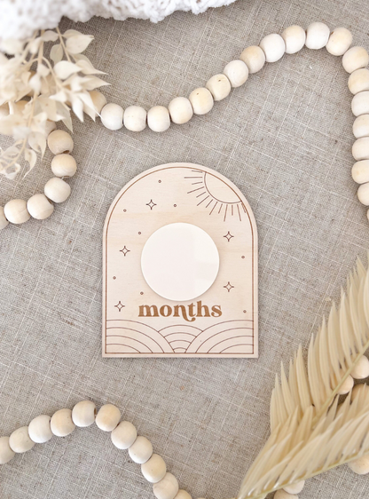 Monthly Milestone Markers | Reuseable Boho Arch