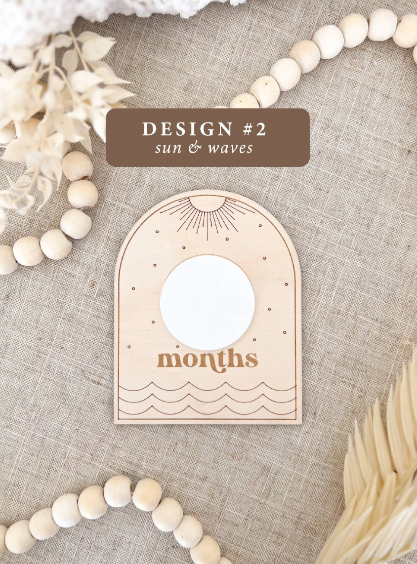 Monthly Milestone Markers | Reuseable Boho Arch
