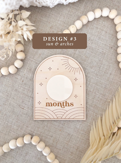 Monthly Milestone Markers | Reuseable Boho Arch