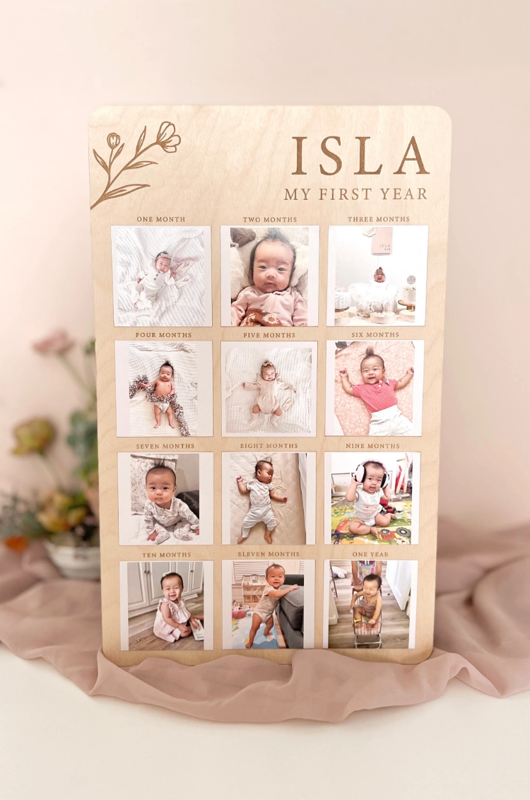 My First Year Birthday Photo Board | Wildflower
