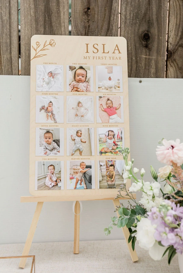 My First Year Birthday Photo Board | Wildflower