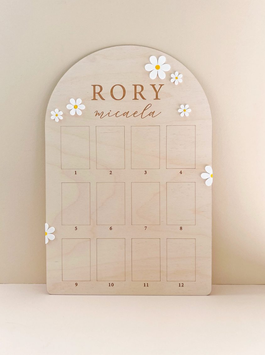 My First Year Birthday Photo Board | Daisy Middle Name