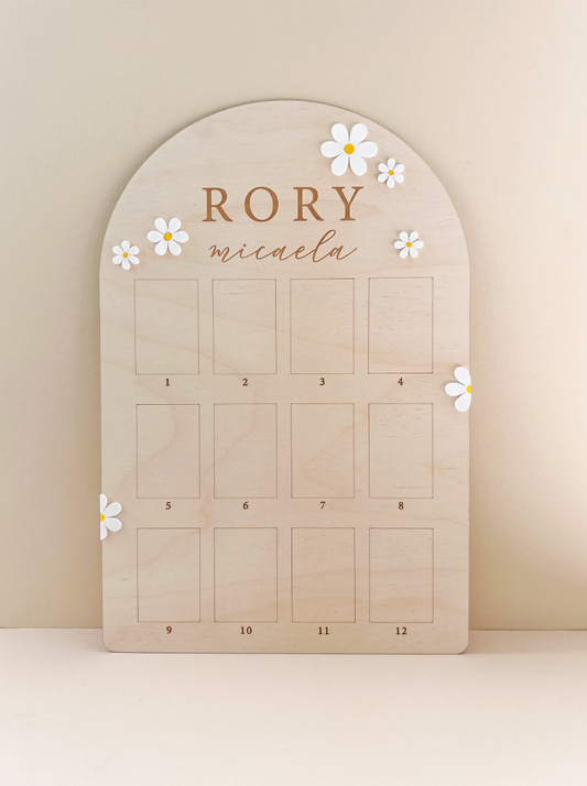My First Year Birthday Photo Board | Daisy Middle Name