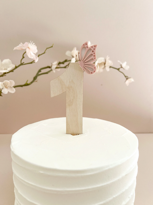 Butterfly Cake Topper | Number With Large Butterfly