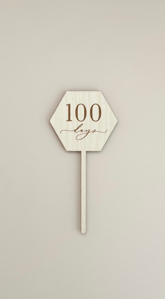 Korean 100 Days & Dohl | Hexagon Cake Topper