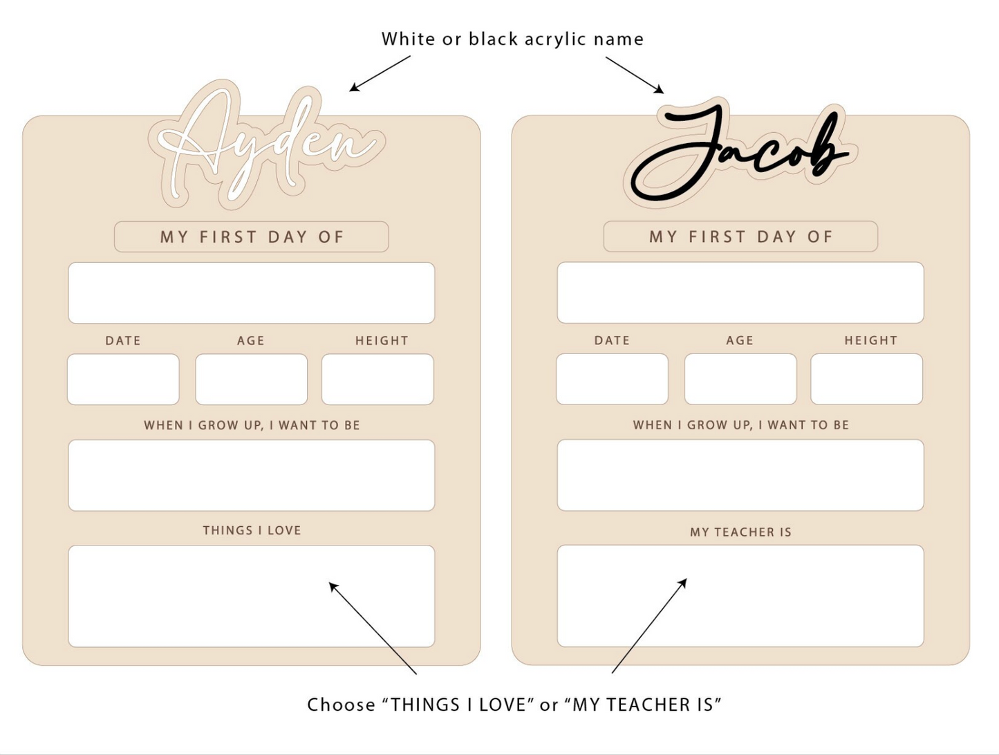 First/Day of School Sign | Large