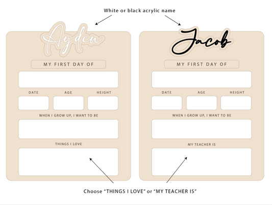 First/Day of School Sign | Large