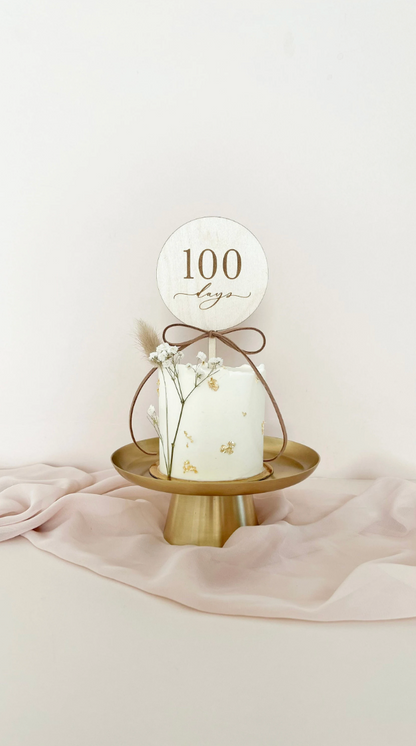 Korean 100 Days & Dohl | Round Cake Topper