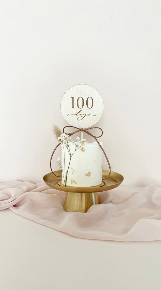 Korean 100 Days & Dohl | Round Cake Topper