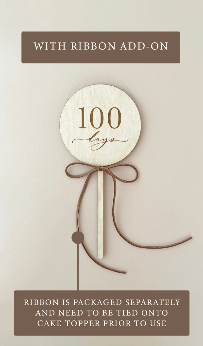 Korean 100 Days & Dohl | Round Cake Topper