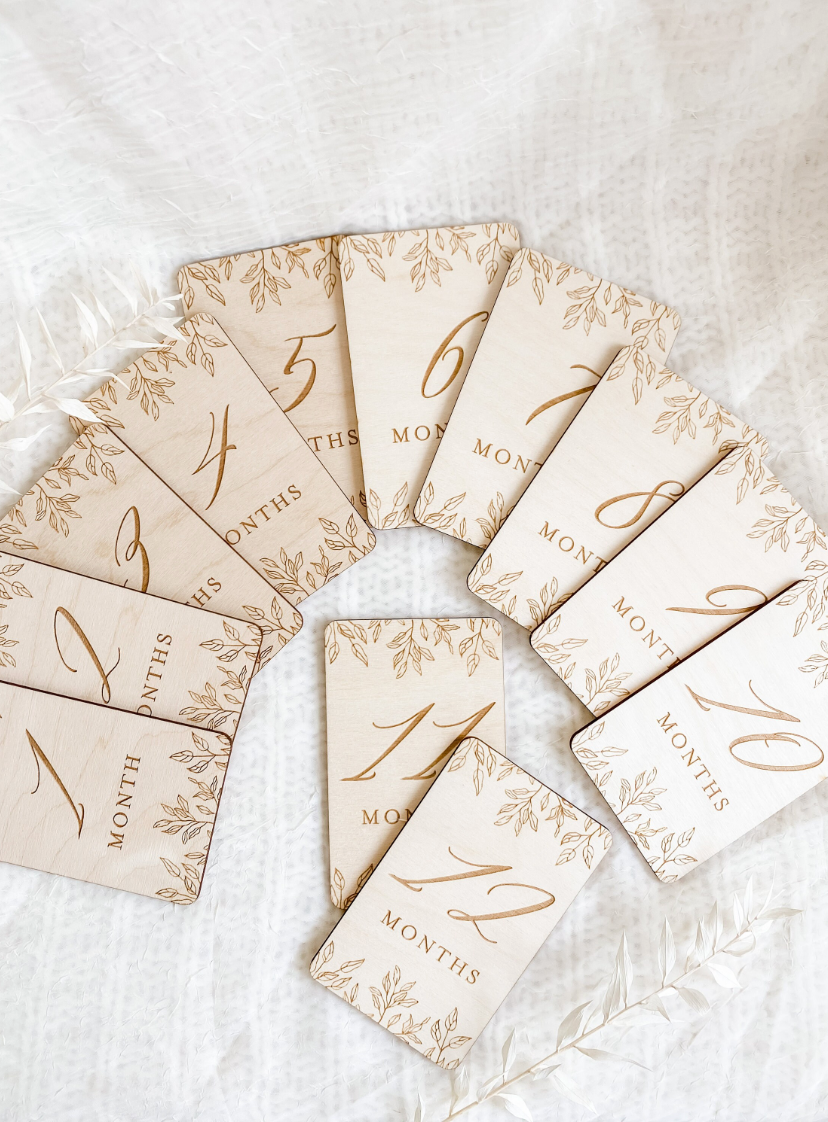 Monthly Milestone Markers | Leaf Garland