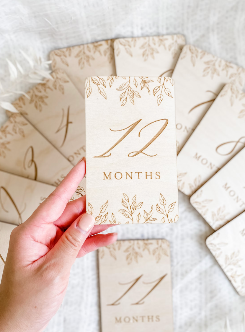 Monthly Milestone Markers | Leaf Garland