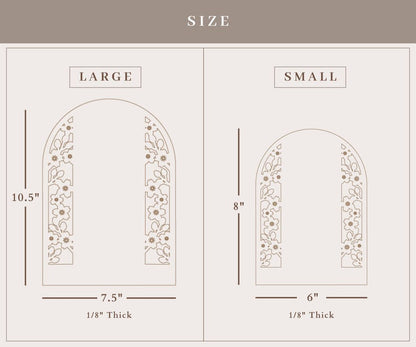 Cherry blossom sign small and large size comparison